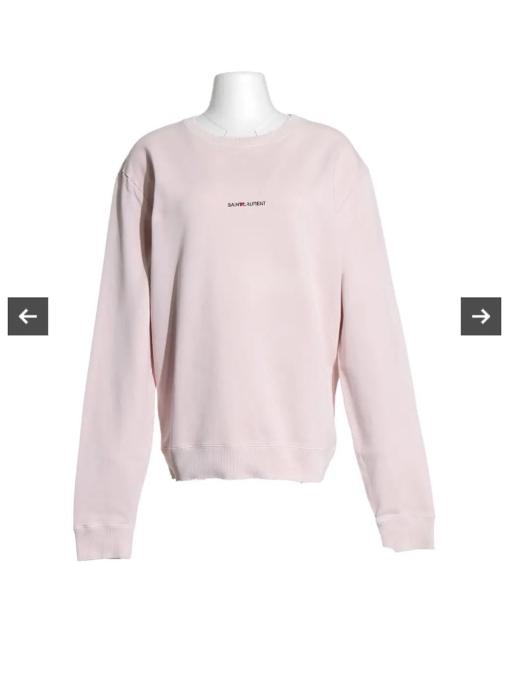 Saint Laurent Pale Pink Crewneck Sweatshirt